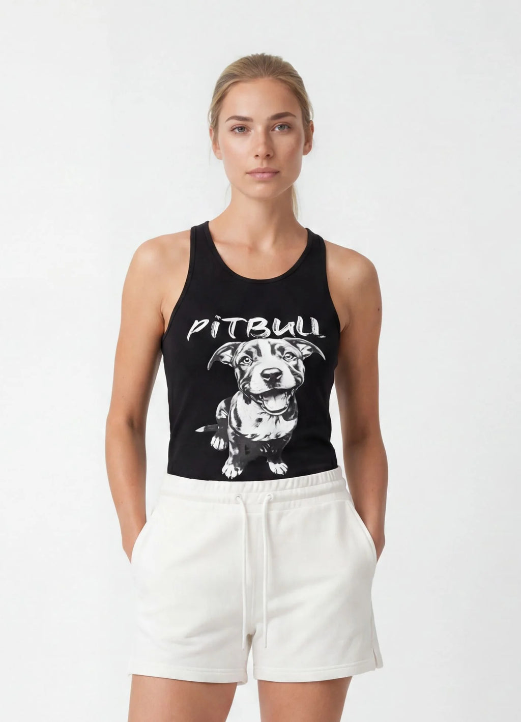 Tank Top Slim Fit PUPPY 2 - Black