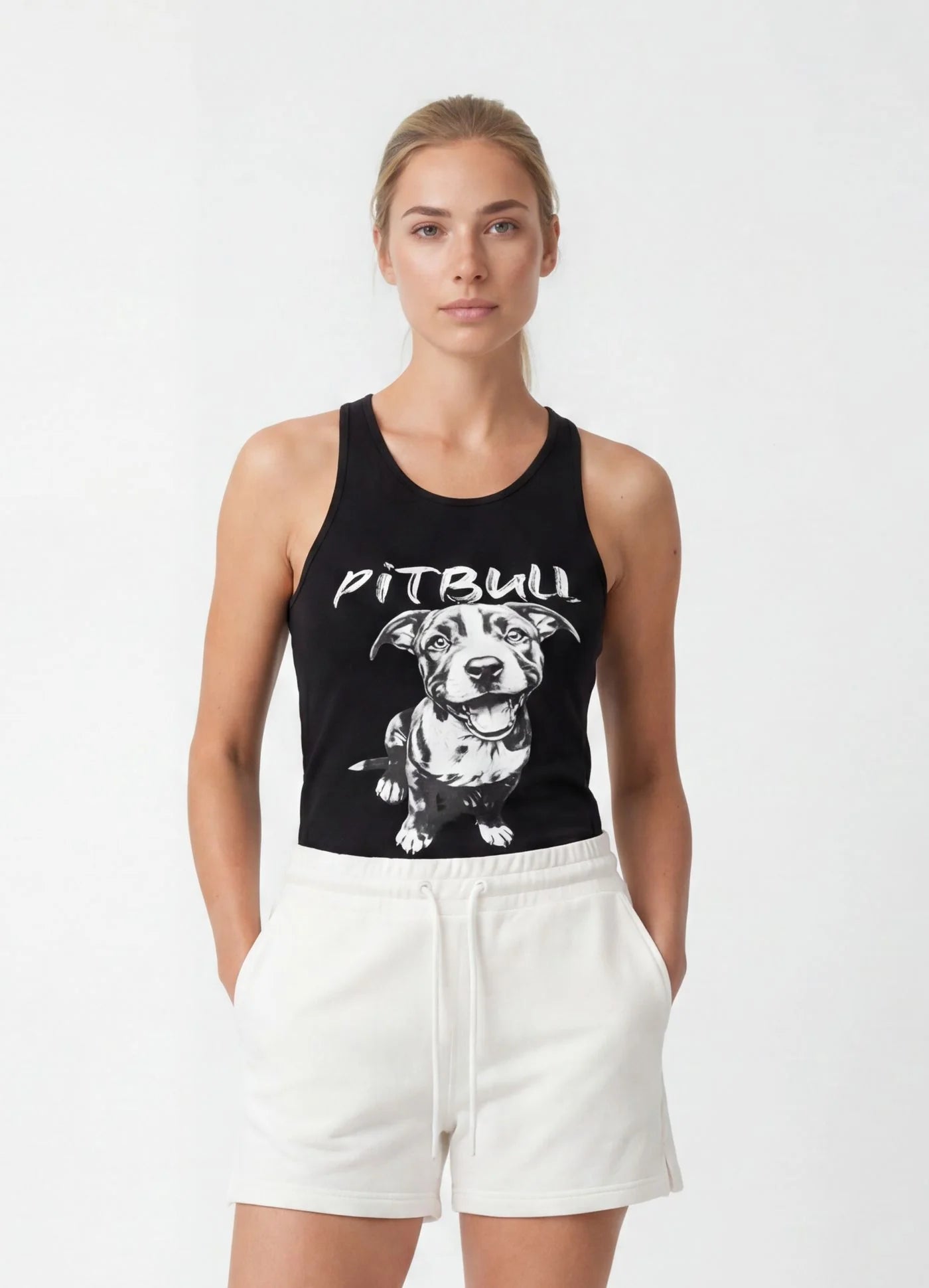 Tank Top Slim Fit PUPPY 2 - Black